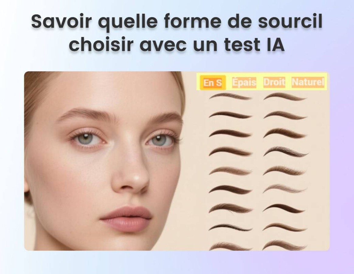 Image bannière du blog pour savoir quelle forme de sourcil choisir avec un test IA