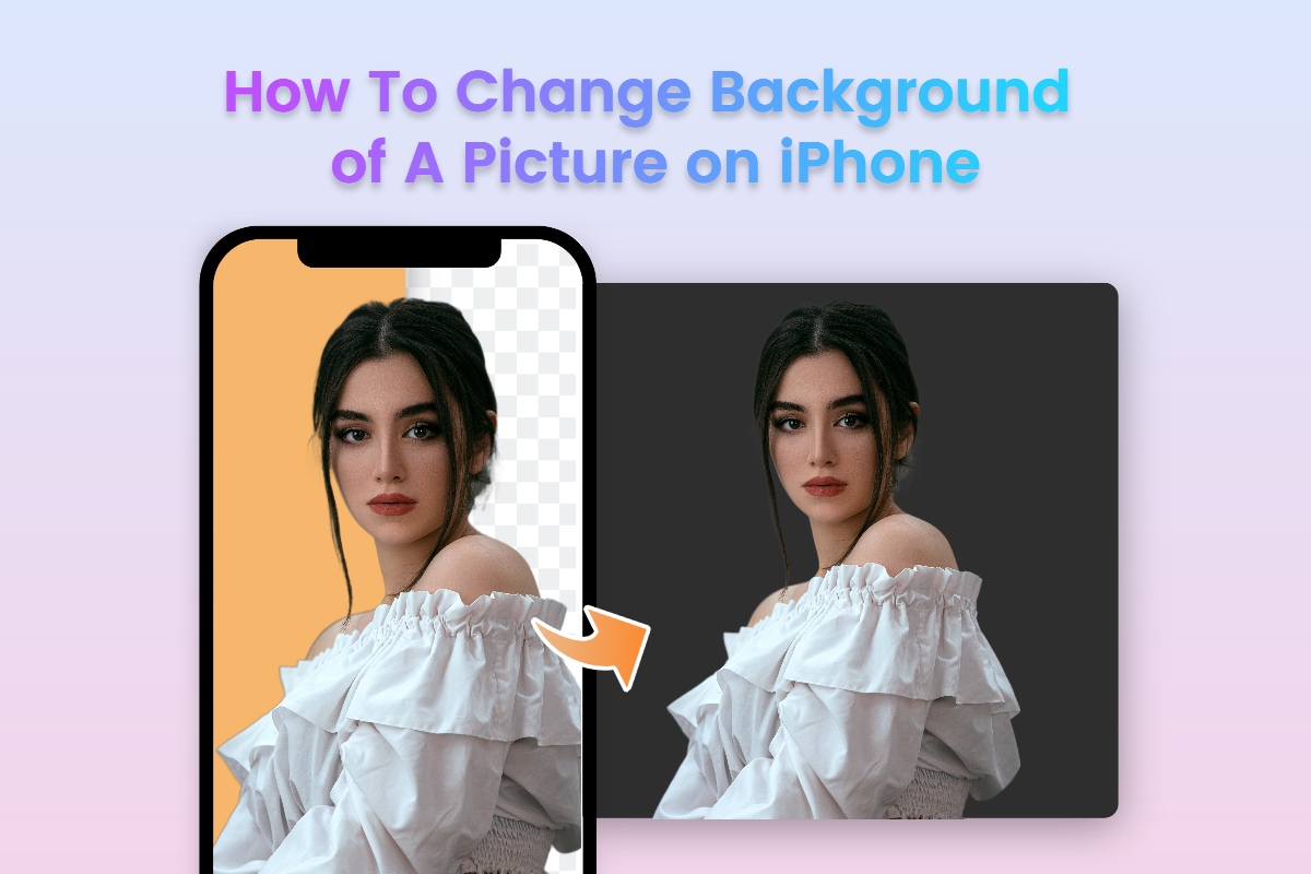Change the background of a picture on iphone