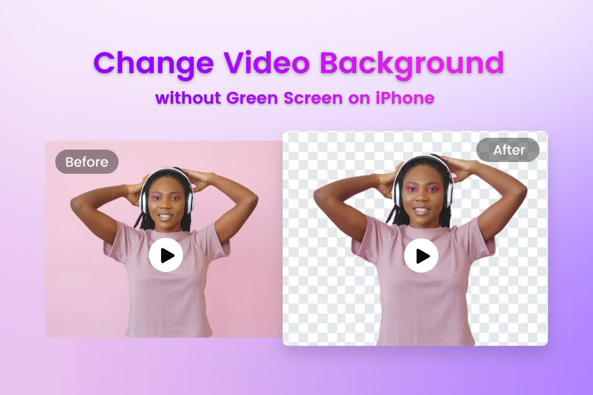 How to change video background without green screen iphone