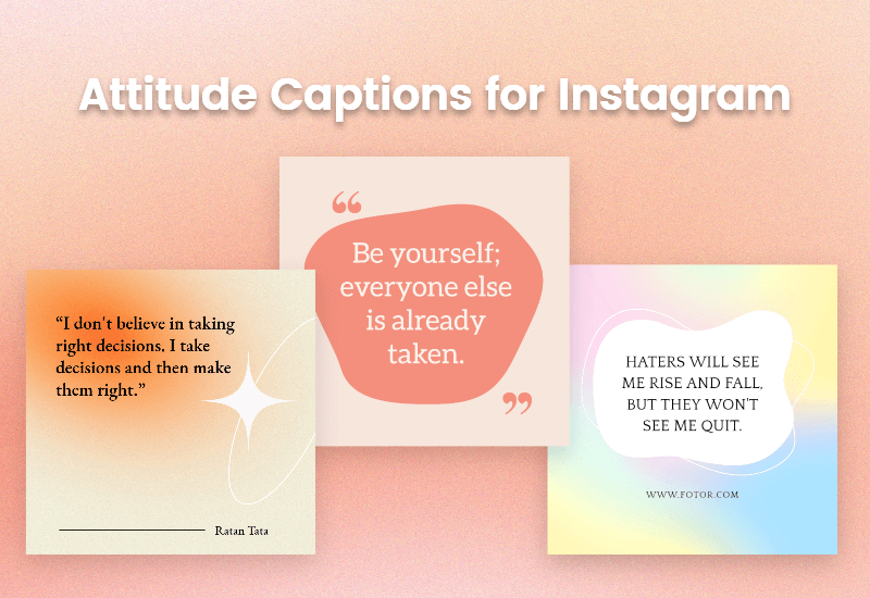 Attitude Captions for Instagram