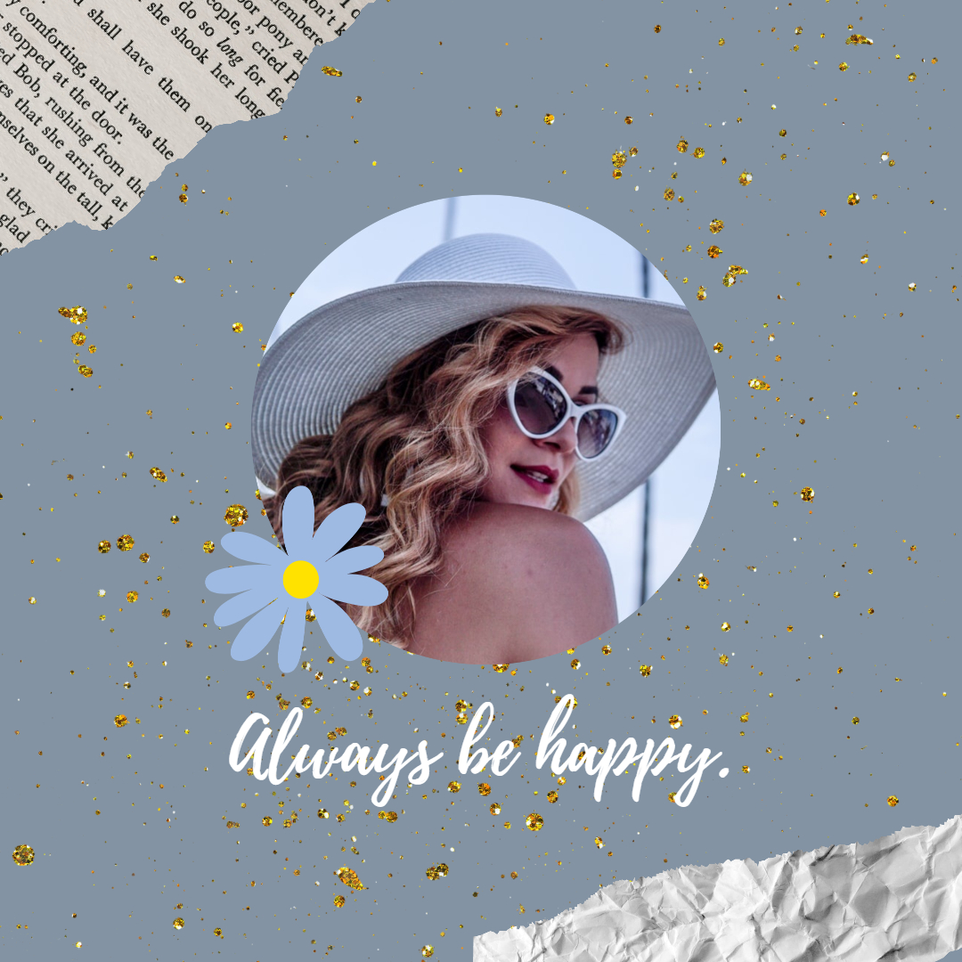 blue summer girl life sharing post template
