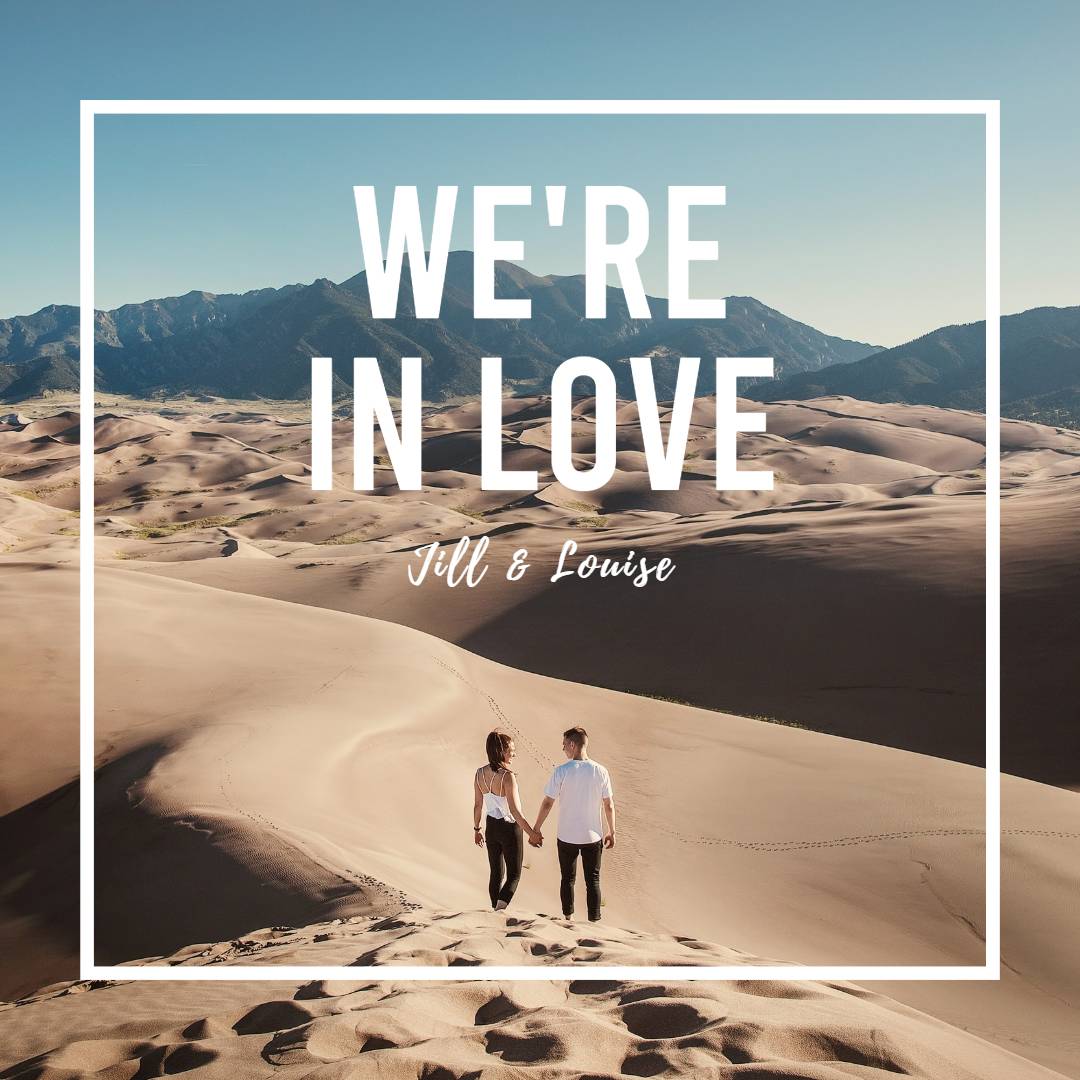 a couple post template in the desert