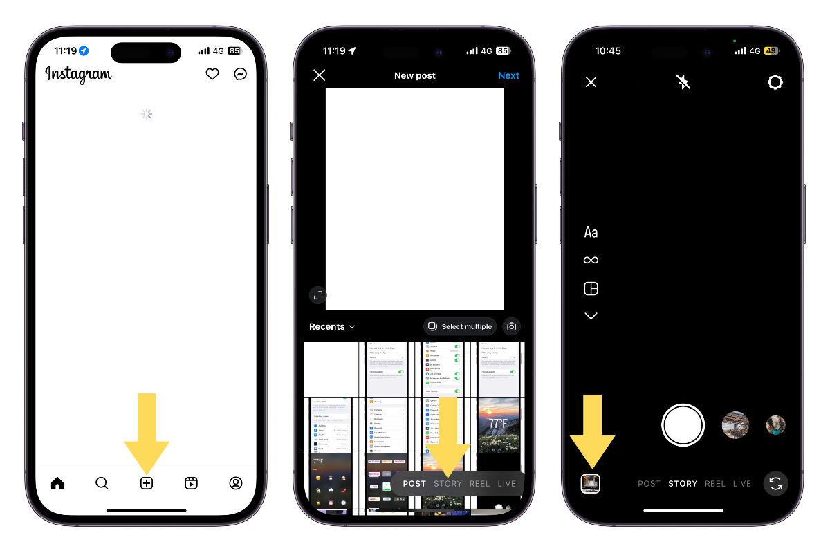 How to Add Temperature to Instagram Story step1-3