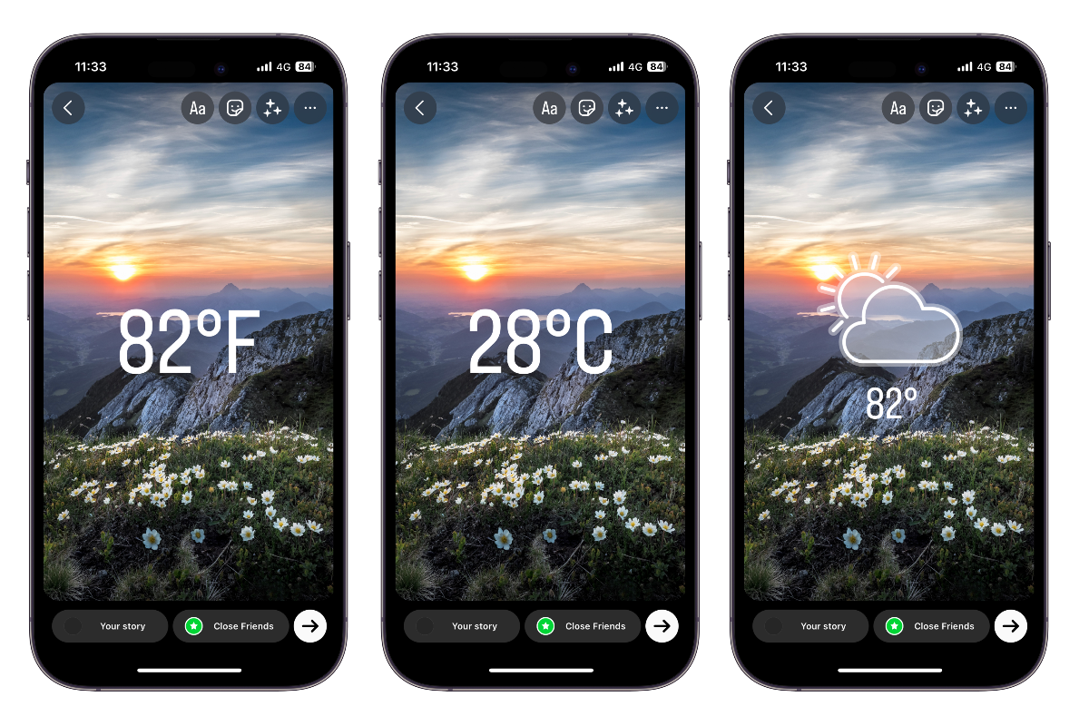 How to Add Temperature to Instagram Story