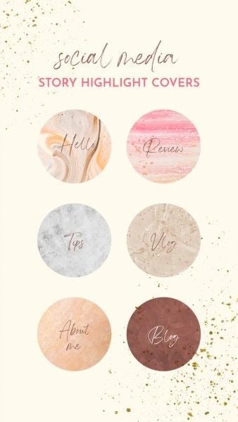Pastel Feminine Art Texture Instagram Highlight Cover