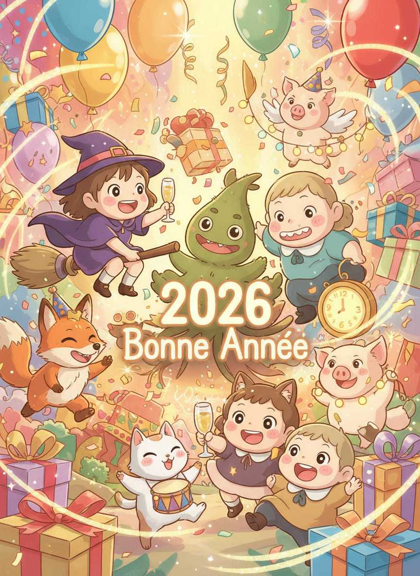 Photo de bonne année 2026 animée