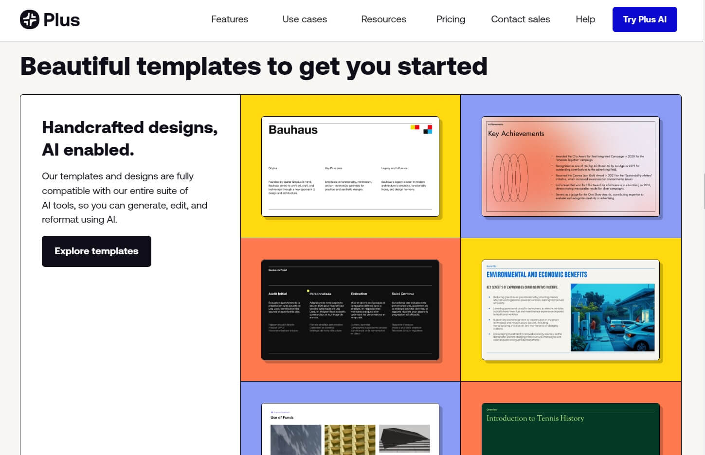 Plus ai presentation maker