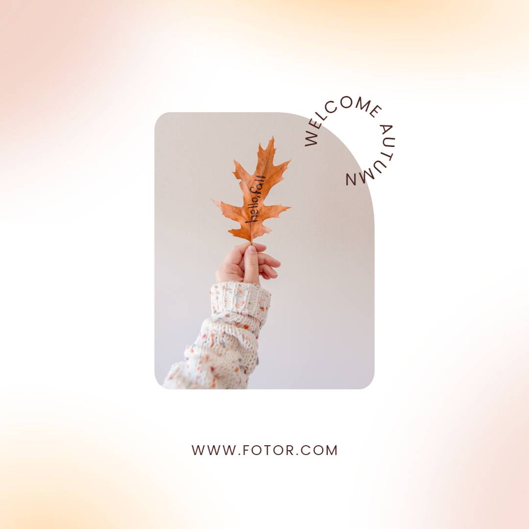 White And Beige Minimalist Autumn Greeting