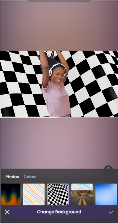 add video background with fotor on iphone