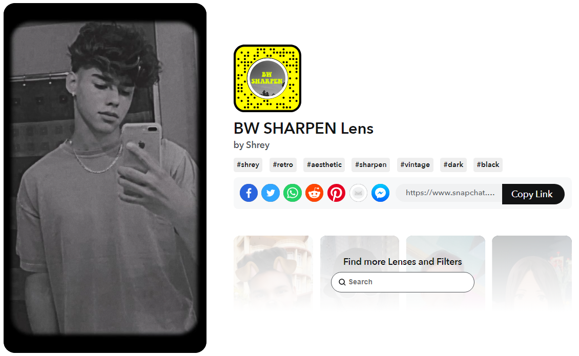 bw sharpen filter from snapchat