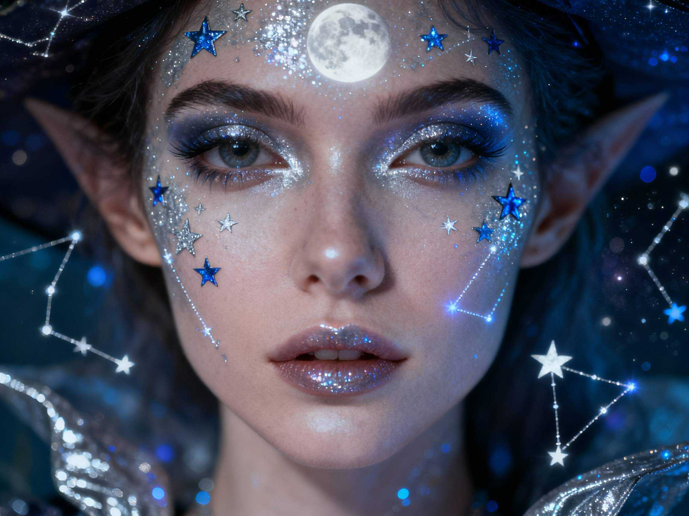 Idées de maquillage sorcière céleste