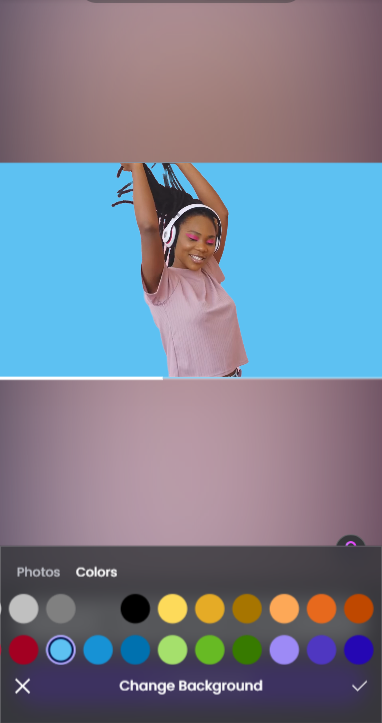 change video background color with fotor on iphone