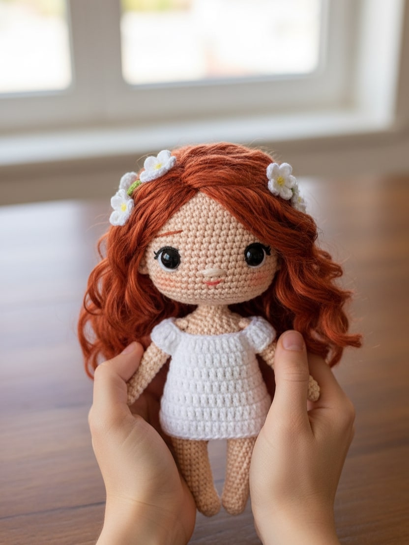 chibi knitted doll after image