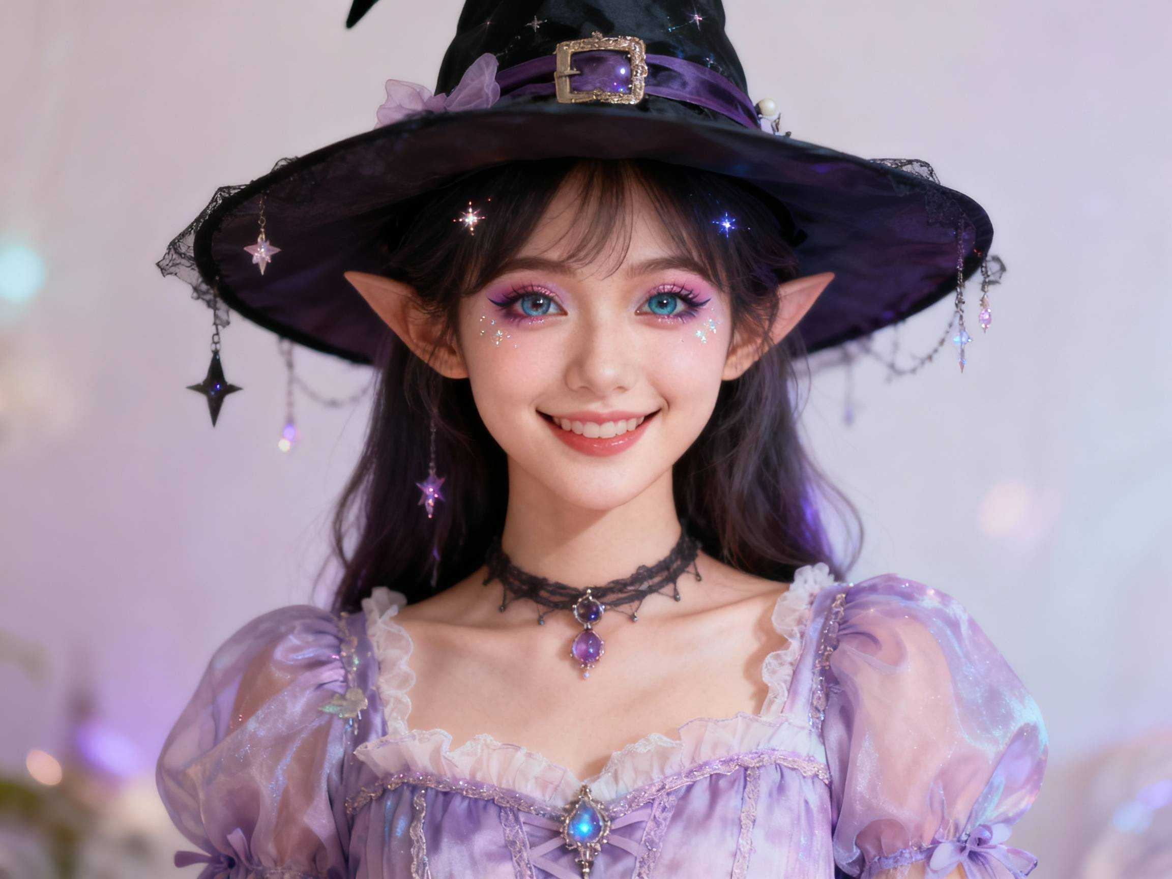 Maquillage sorcière mignonne