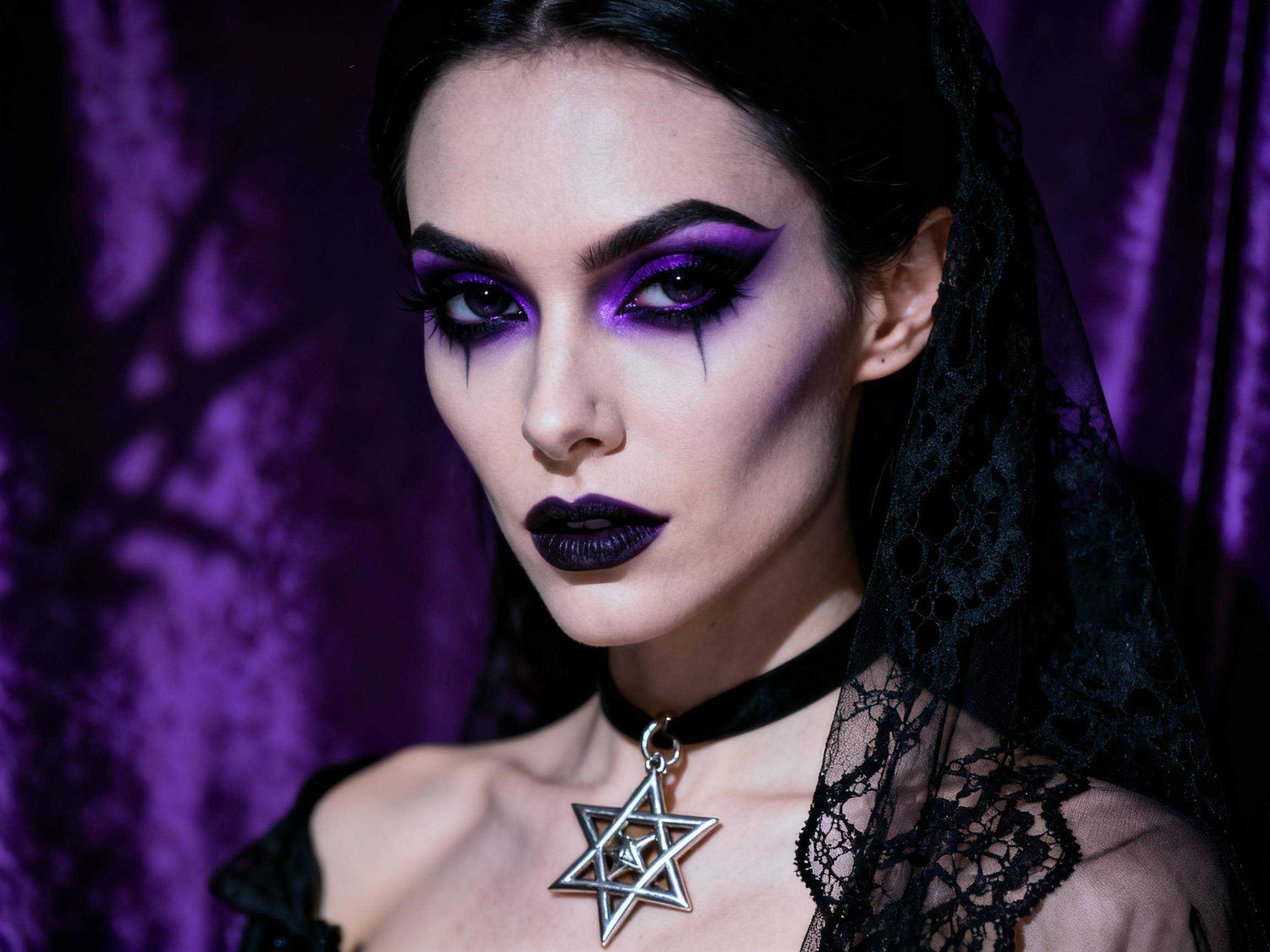 Idées de maquillage sorcière sombre