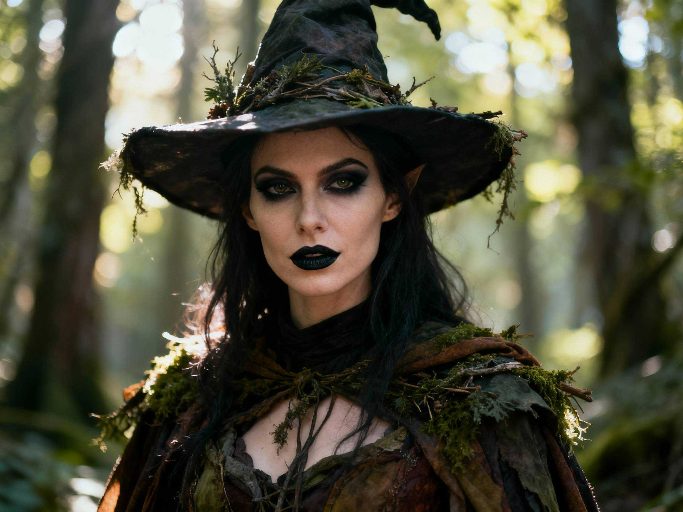 Maquillage sorcière de la forêt