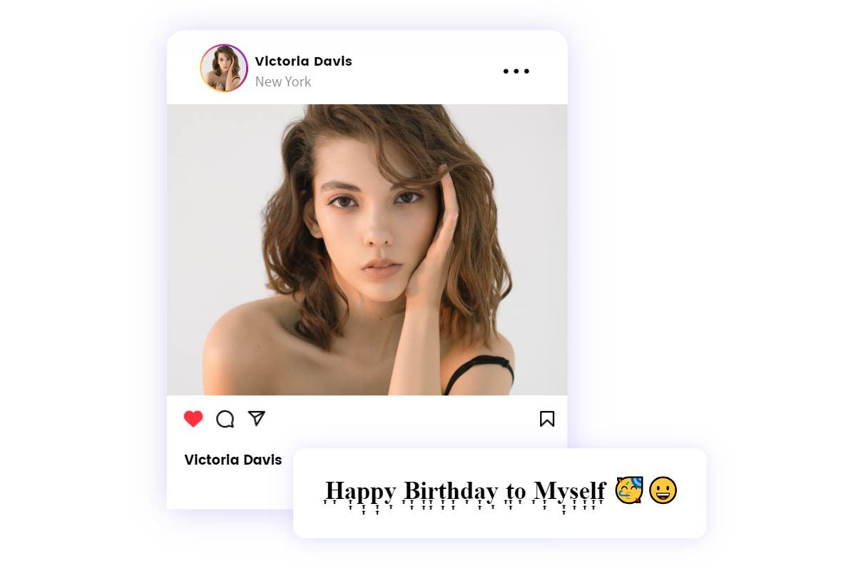 generate a fancy font style for Instagram caption with Fotor