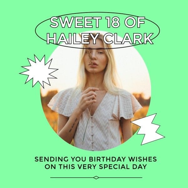 Green Happy 18th Birthday