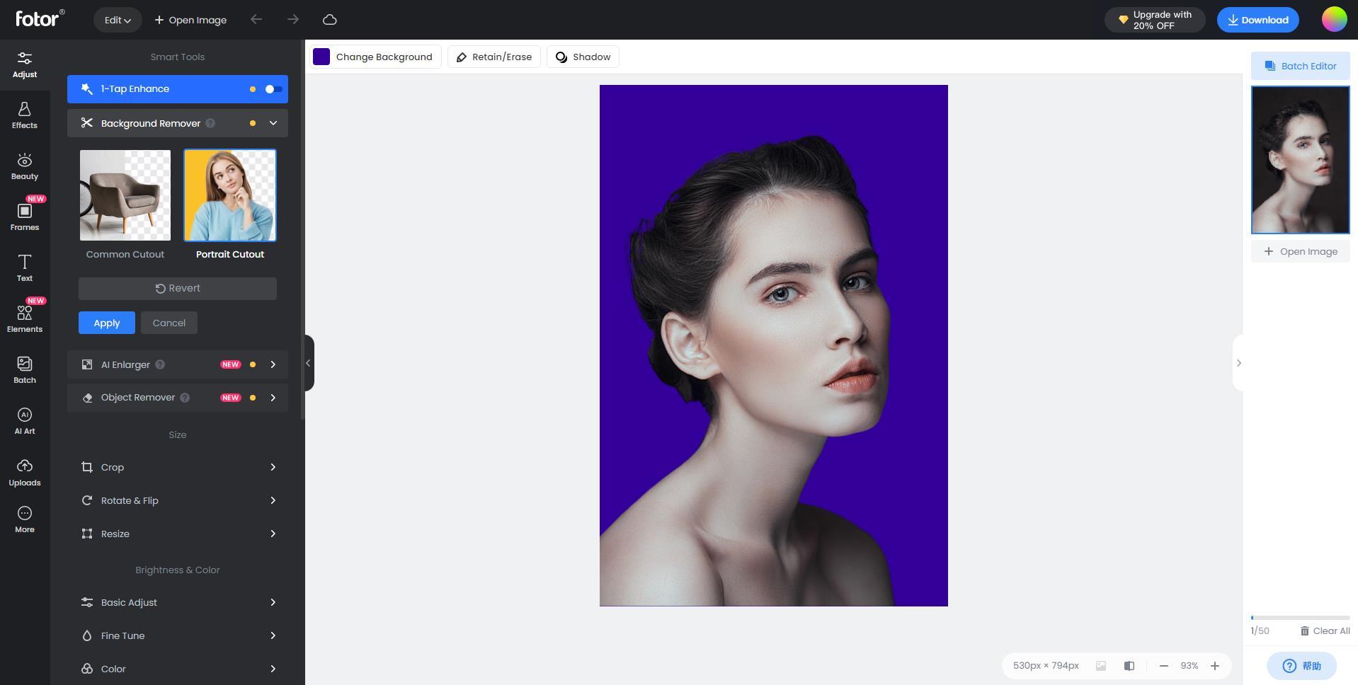 make indigo color with fotor photo editor