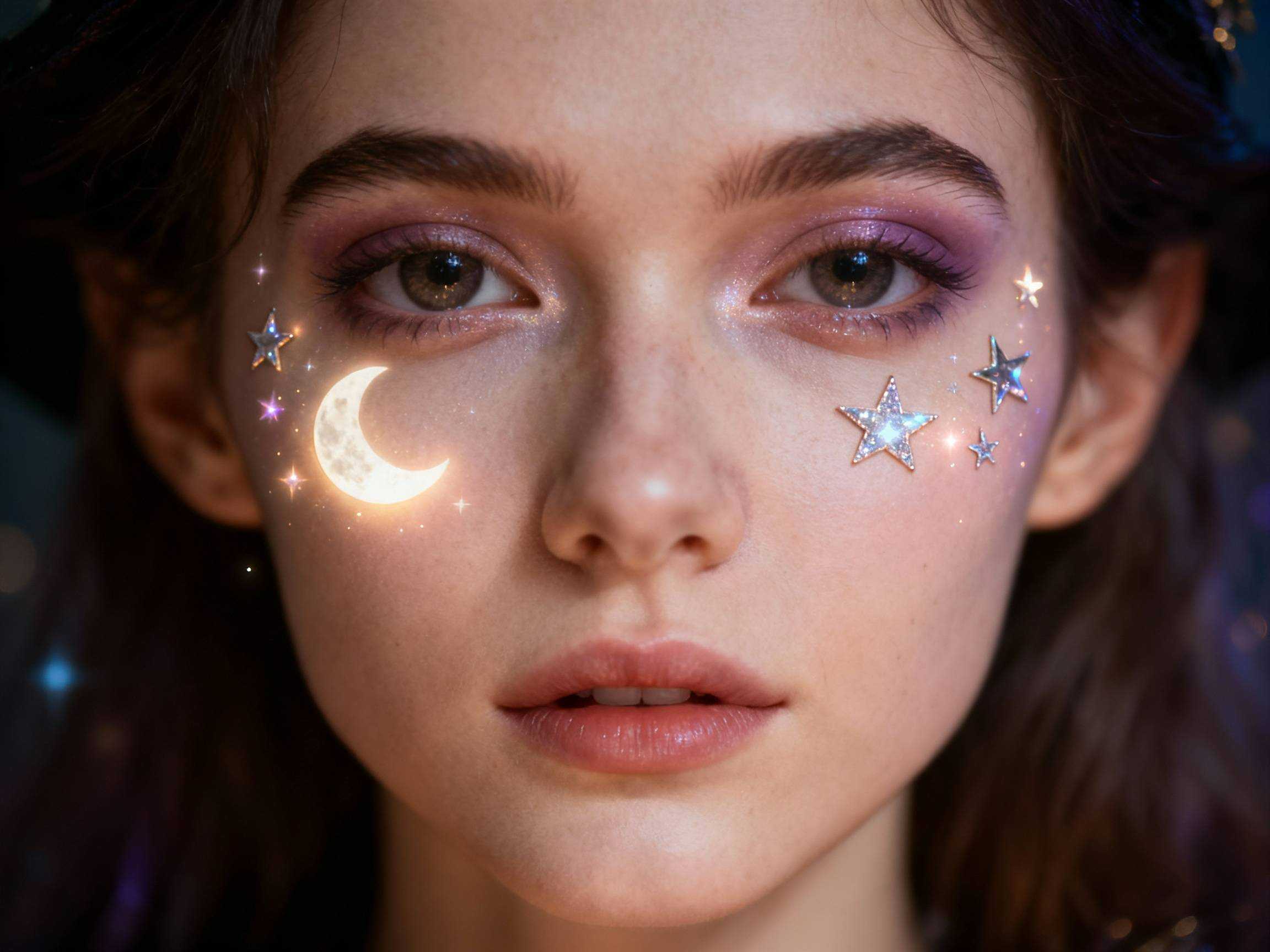 Maquillage sorcière lunaire