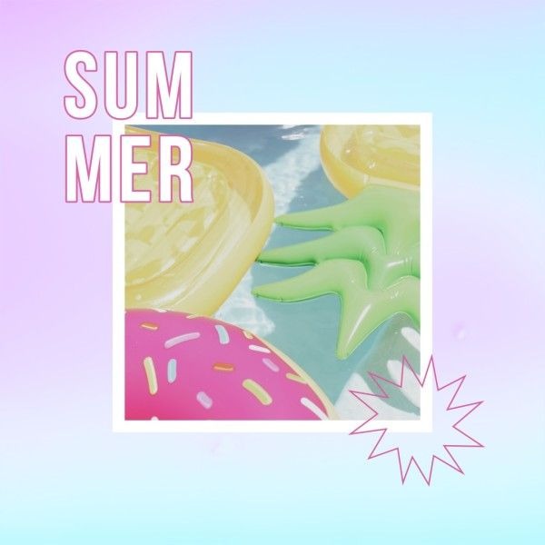 Pastel Gradient Simple Summer Holiday