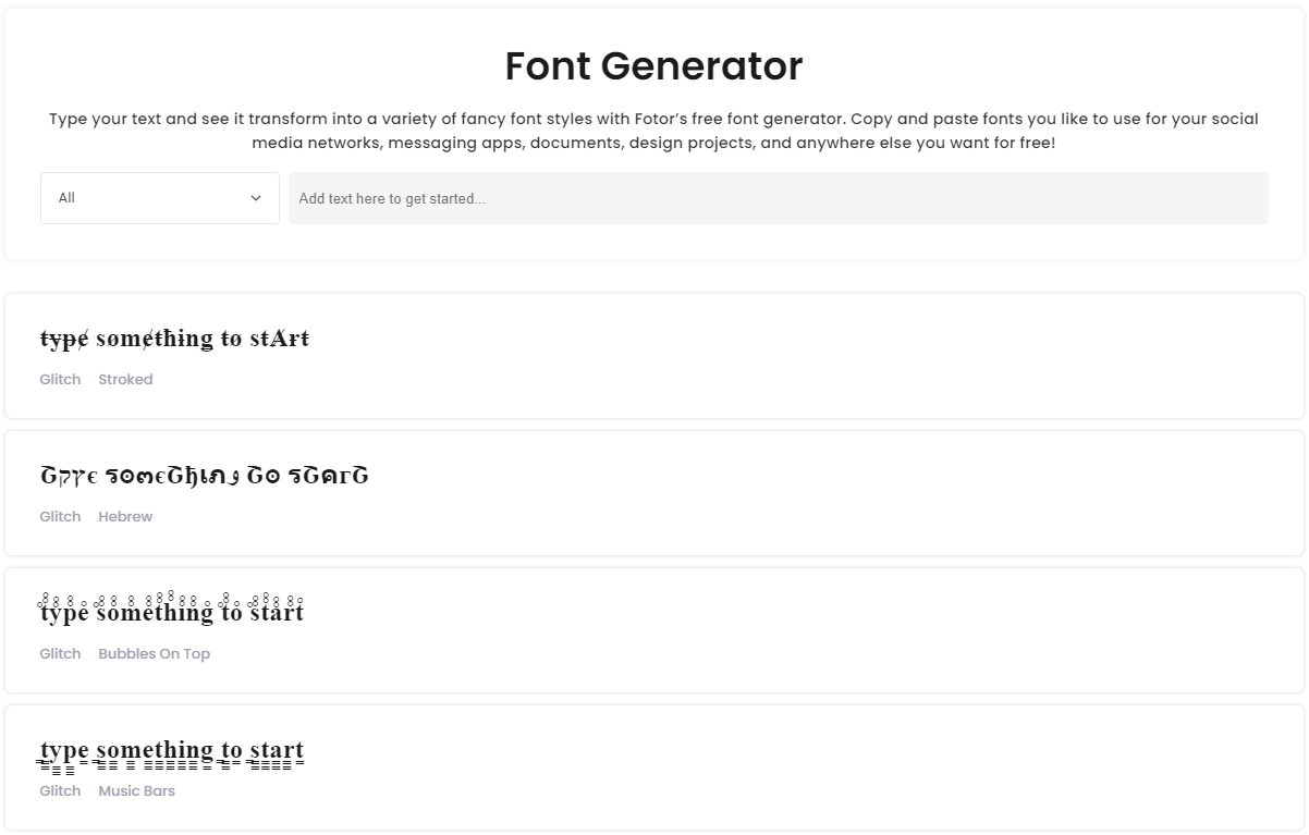 youtube channel font generator for youtube description