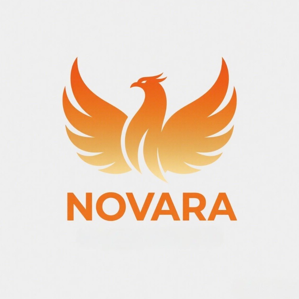 A minimalist vector logo design of a phoenix bird