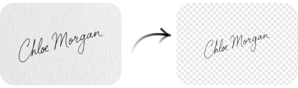 Image bannière de la fonction de suppression de fond de signature pour téléphone