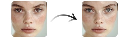 Image bannière pour téléphone montrant la fonction de correction des yeux rouges