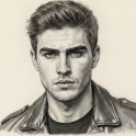 A sketch thumbnail of a handsome man