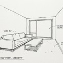 Miniature dun croquis de maison