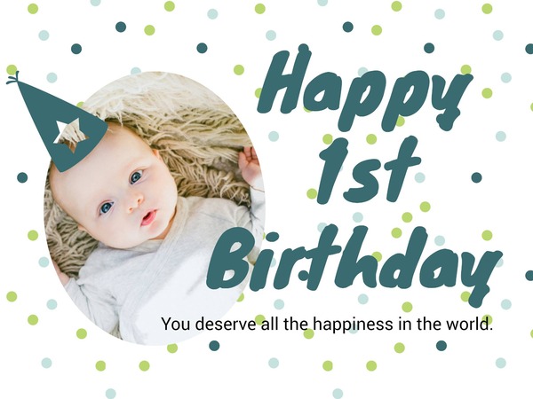 1st Birthday Card