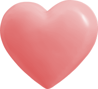 3d Pink Heart Sticker