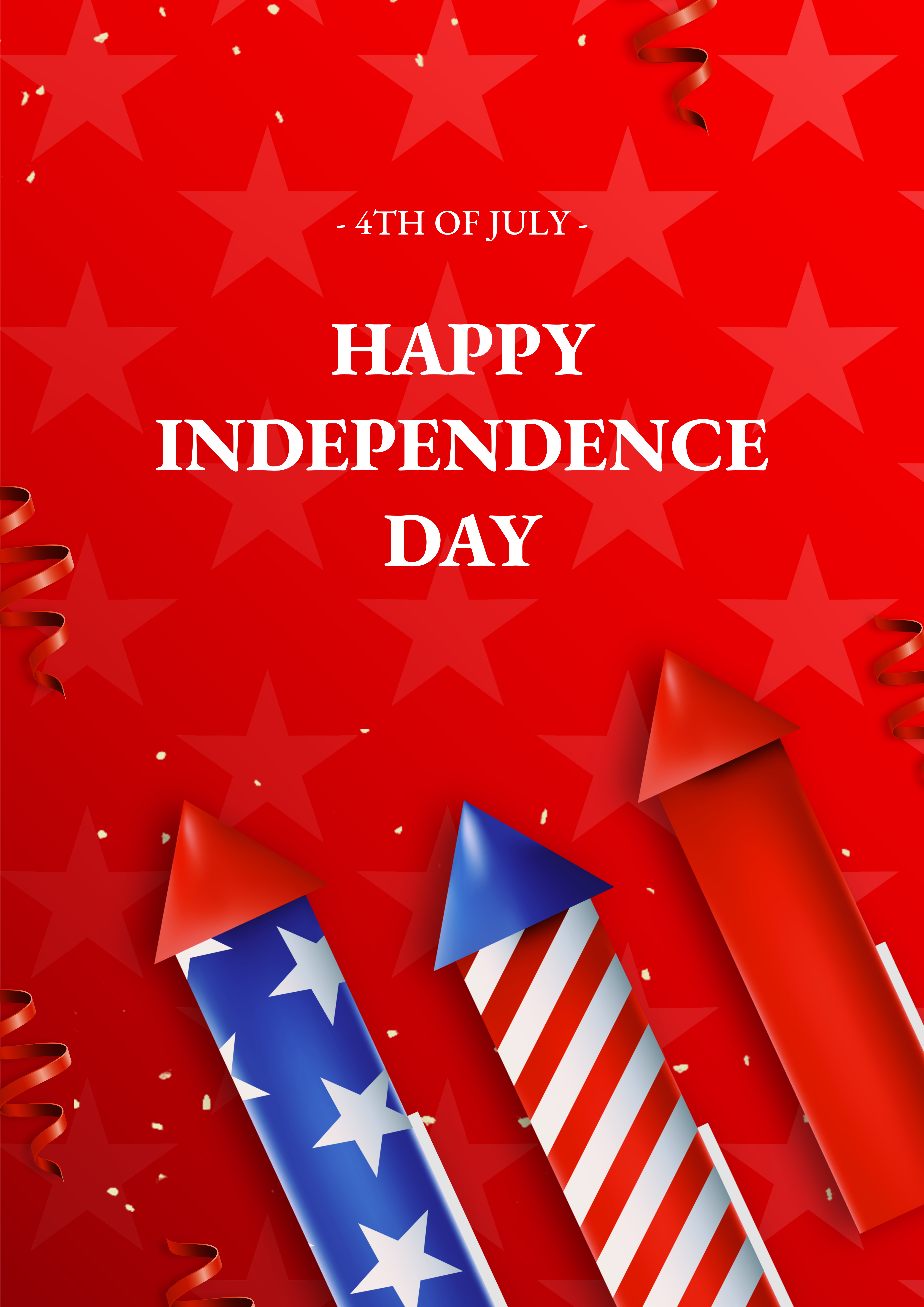 4th of July celebration poster template