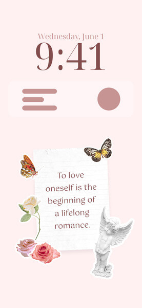 Fondo de pantalla para teléfono con frase estética de mariposa