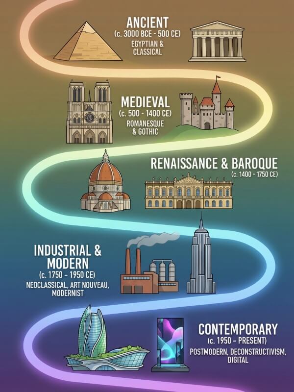 Architectural or Art Style Evolution