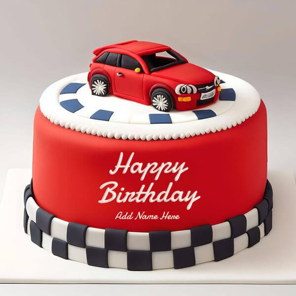 Baby Boy Birthday Cake With Name to Edit