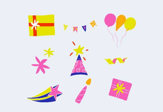 Birthday clip art on Fotor