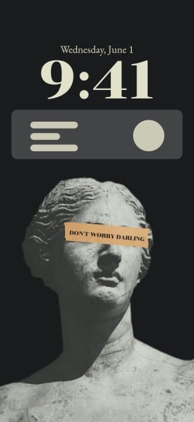 Fondo de pantalla para teléfono con escultura en blanco y negro