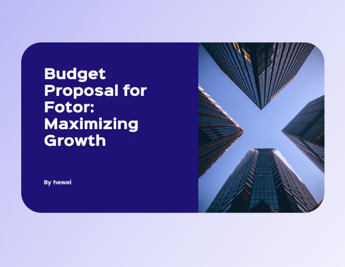 Blue Modern Budget Proposal Template