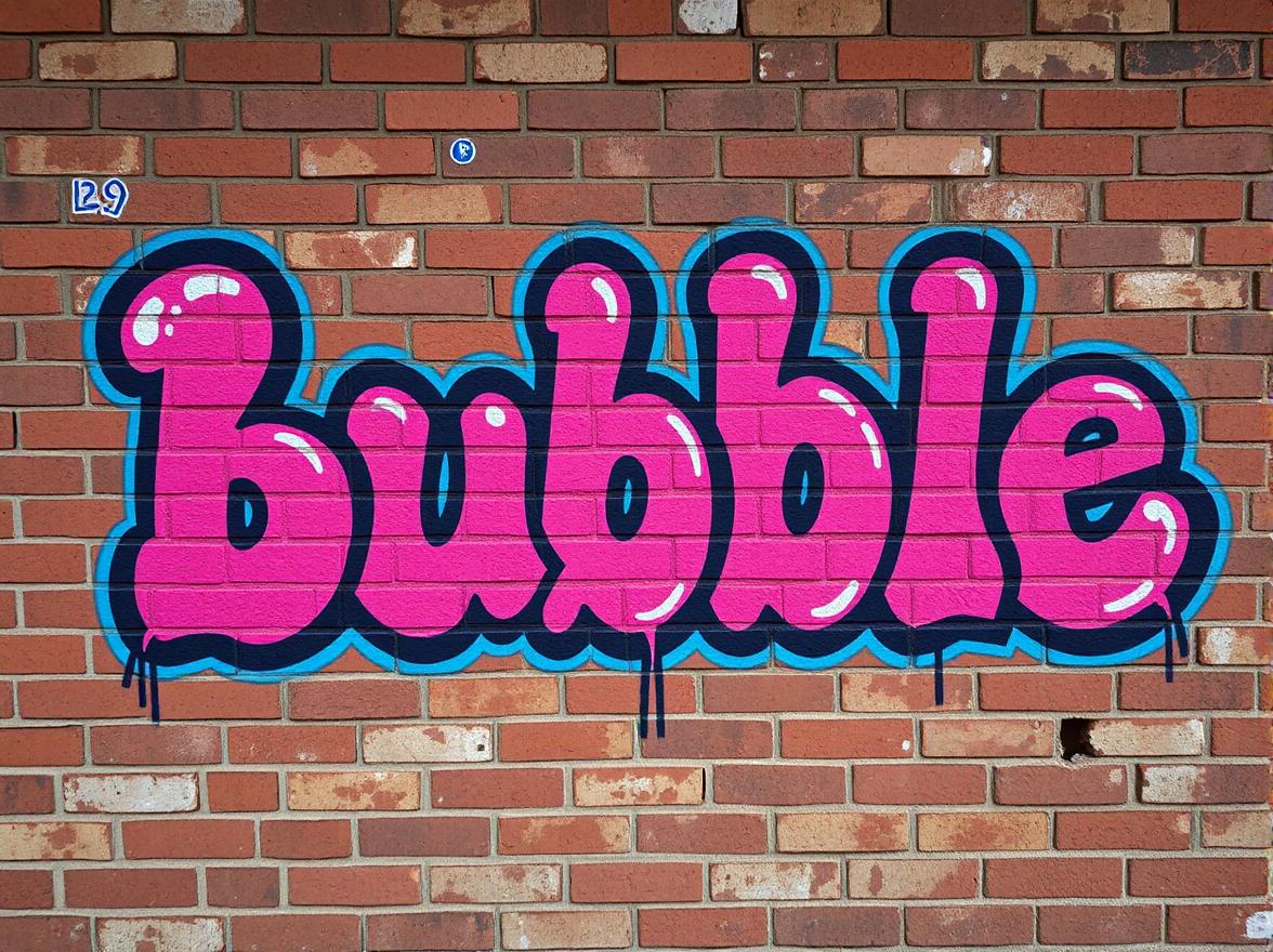 Bubble graffiti letters