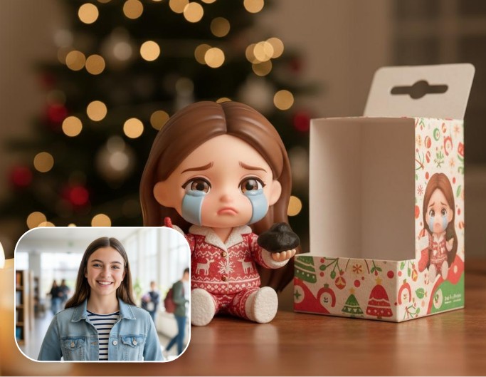 Christmas 3D Action Figure Style