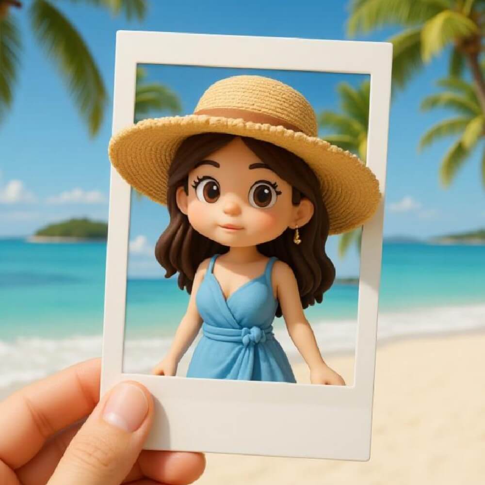 Clay Polaroid Cartoon