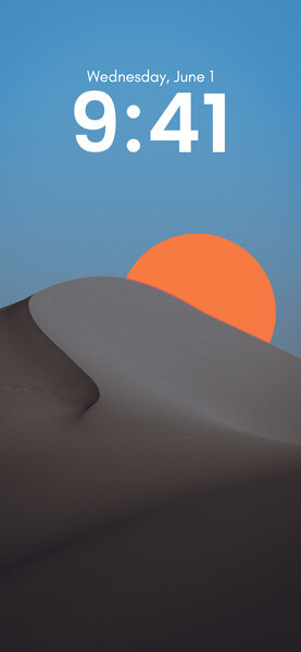 Fondo de pantalla de un paisaje desértico y una puesta de sol para teléfono