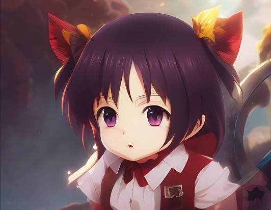 Linda niña personaje de anime AI
