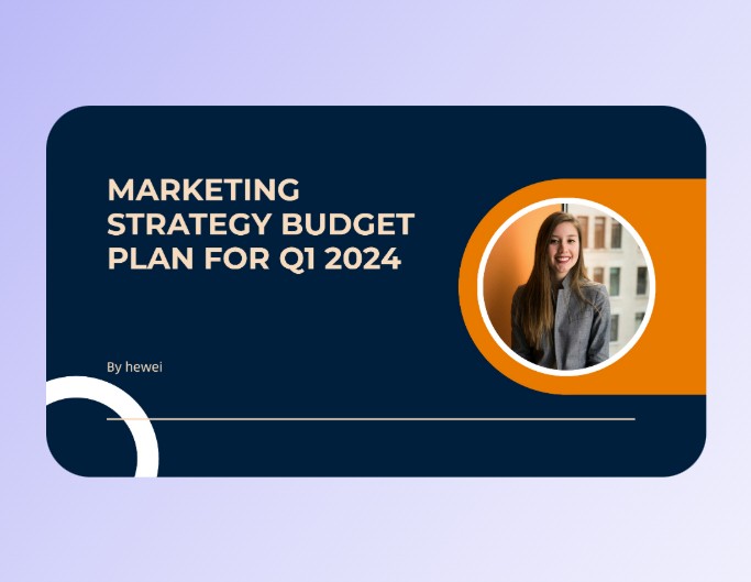 Dark Blue Marketing Budget Template