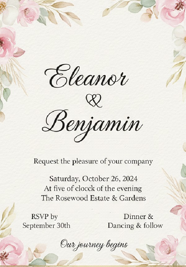 Elegant Wedding Invitation