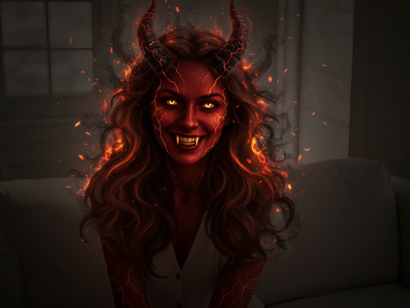 Feuriger Dämon