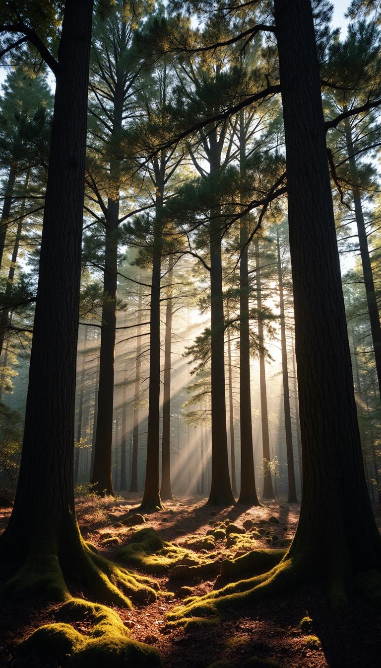 Fotor AI generated forest wallpaper for mobile
