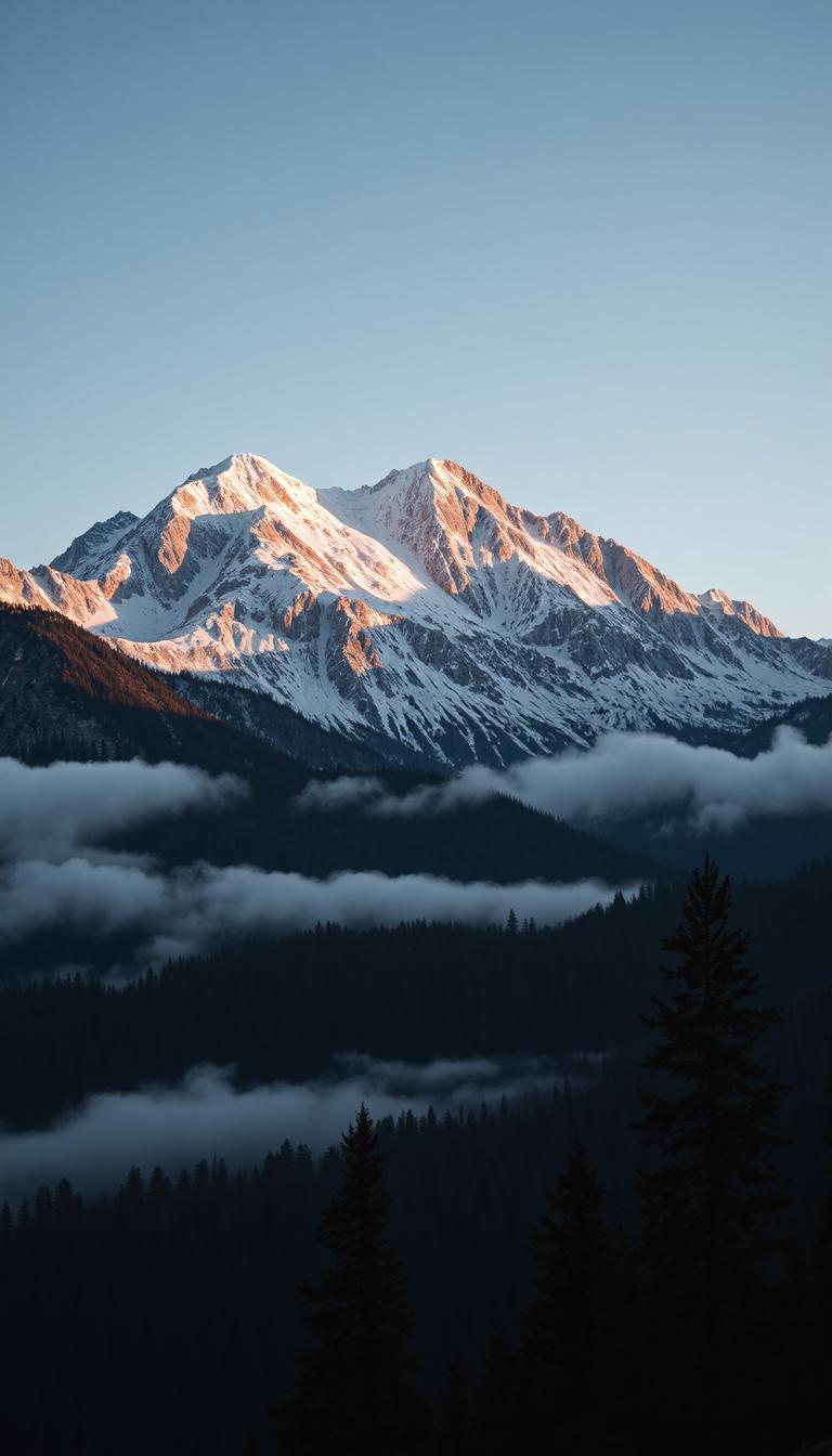Fotor AI generated mountain wallpaper for mobile